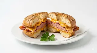 Bagel De Jamón Y Queso