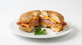 Bagel De Jamón Y Queso