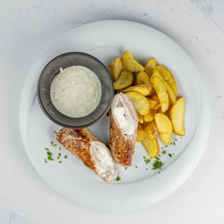 Lungić punjen pršutom i sirom sa pekarskim krumpirom