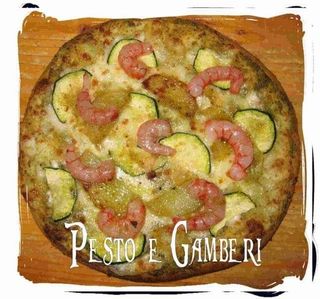 Pesto e gamberi
