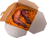 Jollof Rice and Chicken Wings