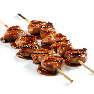 124. Pincho de pollo con salsa teriyaki (2 uds.)