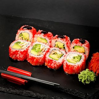 Рол Каліфорнія в ікрі з вугрем (260г)