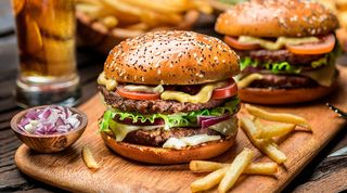 Double Burger - Has two slices of cheese combined with other salads.