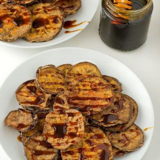 Plato De Berenjenas Fritas Con Miel De Caña