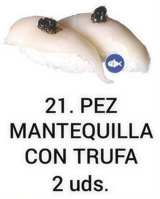 17. Nigiri De Pez Mantequilla Con Trufa (2 Uds.)