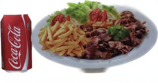 Menu Plato Con Patatas carne, verduras