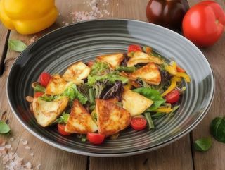 Салат овочевий з сиром "Халумі" (240g)