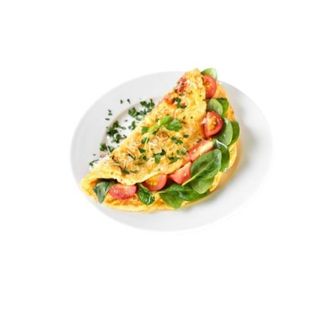 Omelette Con Ensalada Y Bacon