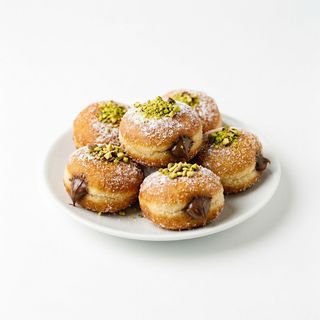 Mini krapfen nutella al pistacchio