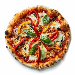 Pizza con peperoni e bagna cauda