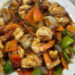 Gambas con Anacardos