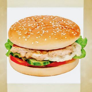 Chicken Cheeseburger + French fries