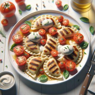 Grillowana pierś z pomidorami i mozzarellą