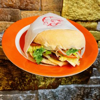 Hamburguesa Completa Doble (Pan Redondo)