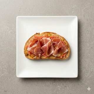 Tosta De Jamón Serrano Y Tomate