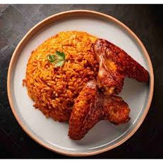 Jollof Rice with Chicken Wings