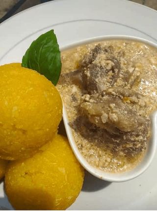 Gari Sauce Pistache + Viande , Pklo Ou Tripes