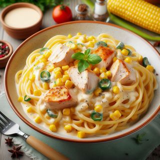 Salsa Cremosa de Pollo y Maíz