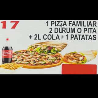 Menú Pizza Familiar Y 2 Pita