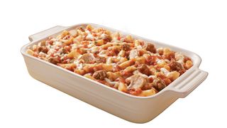 Makaron zapiekany z sosem Szpinakowym