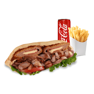 Sandwich Mixte + Frites + Coca Cola offerte