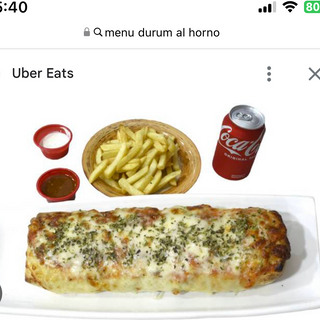 Menú Durum Al Horno. Pollo Ternera Mixto