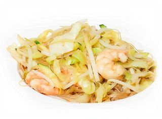 96. Spaghetti di soia con gamberi