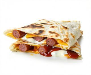 Wurstel, sottilette, maionese o ketchup - piadina