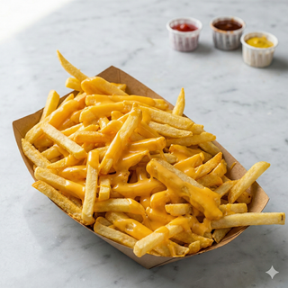 Tapa De Patatas Fritas Con Queso