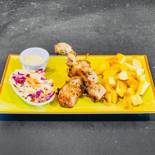 Brochetas de cerdo a la brasa