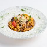 Талиатели с дърпано телешко и спанак (350 г.)