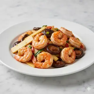 68.Gambas Gong Bao (picante)