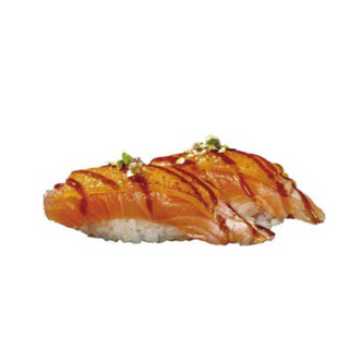119. Nigiri Salmon, Queso Cheddar y Salsa Anguila (3 Uds)