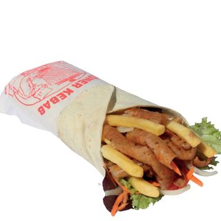 Kebab piadina con patatine