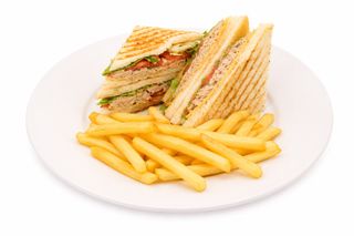 Kaspa's Tuna club sandwich