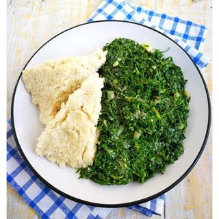 Greens with Ugali