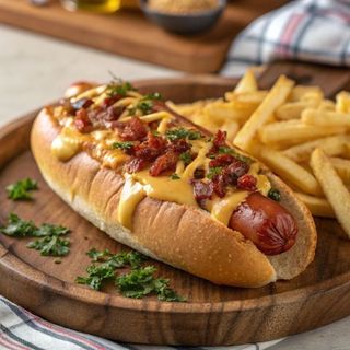 Cheesy And Bacon dog