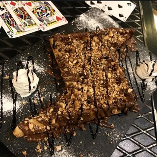 Gaufre nutella  banane fruits secs