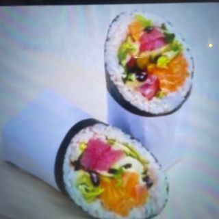 Poke warp salmón y atún  2 unidad 