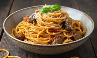 Spaghettis Aux Rognons & Pain
