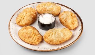 Манты жареные с мясом