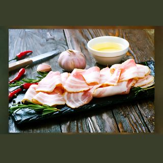 Дошка трьох видів сала з домашньою гірчицею (190г)