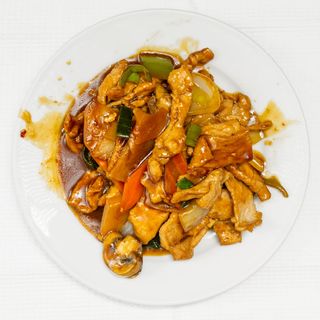 A3 Carne Porco com Cogumelos e Bambu