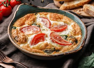 Omleta din albusuri cu spanac