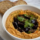 Hummus with olives