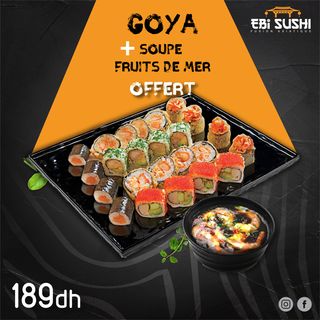 Formule Goya soupe + fruits de mer