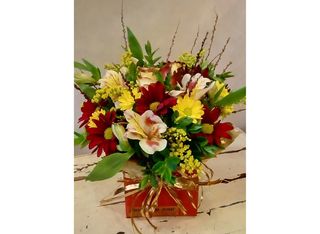 Кутия Огнено червено (18-18см)