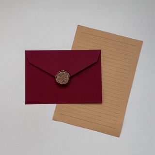 Конверт вінтажний червоний