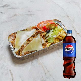 Kebab kapsalon - zestaw z Pepsi 500ml